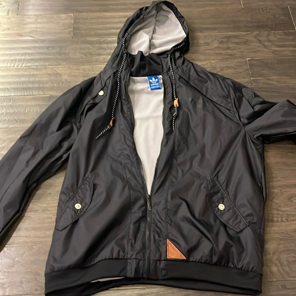 Adidas Windbreaker Jacket black Men’s Size XL - Picture 3 of 14